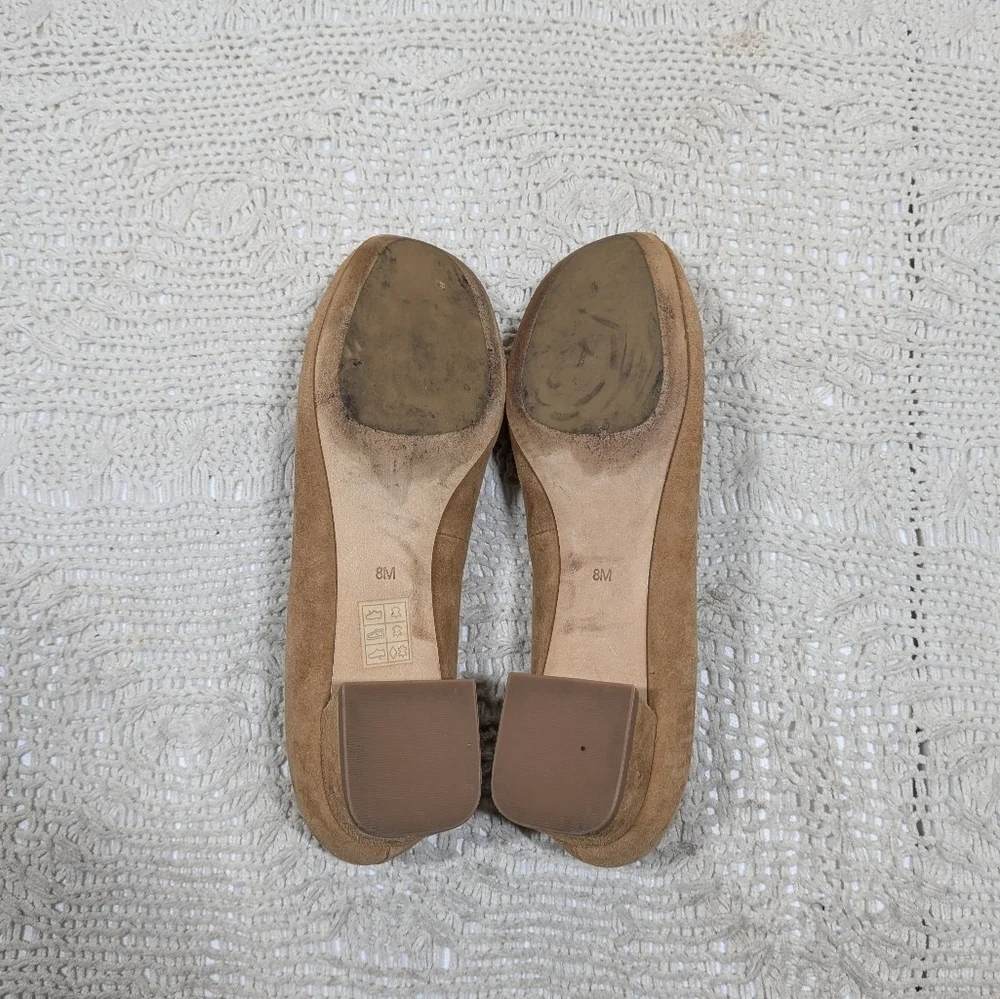 Tory Burch GIGI Tan Suede Women's Low Heel Pumps Size 8